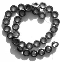 16 inch strand of 13mm Hematite Ring Beads
